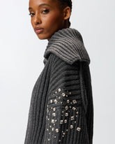 Cardicoat with rhinestones - | Pinko