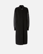 Langer Mantel aus Tuch und technischem Satin - | Pinko