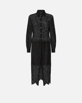 Long dress in rebrodé lace - | Pinko