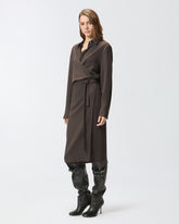 Midi shirt dress with belt - | Pinko