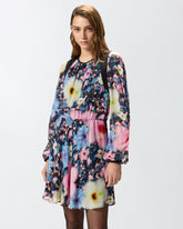 Short floral georgette dress - | Pinko