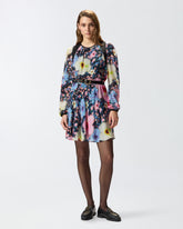 Short floral georgette dress - | Pinko