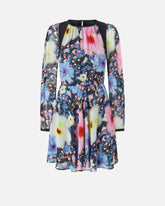 Short floral georgette dress - | Pinko