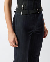 Bustier trousers in pinstriped poly wool - | Pinko