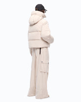 Down jacket in water-repellent technical canvas - Beige | Pinko