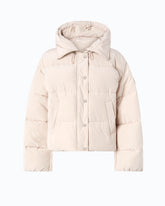 Down jacket in water-repellent technical canvas - Beige | Pinko