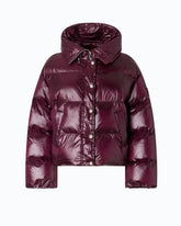 Daunenjacke mit Kapuze aus technischem Gewebe - Bordeaux | Pinko