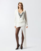 Kurzes Kleid mit Schleppe - | Pinko