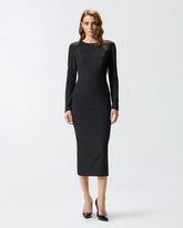 Slim-fit dress with zip - | Pinko