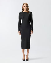 Slim-fit dress with zip - | Pinko