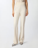 Skinny trousers with pressed pleat - | Pinko