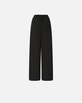 Wide-leg trousers with elastic waist - | Pinko