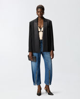 Balloon-fit jeans with zip - Blue | Pinko