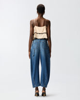 Balloon-fit jeans with zip - Blue | Pinko