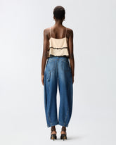 Balloon-fit jeans with zip - Blue | Pinko