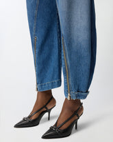 Balloon-fit jeans with zip - Blue | Pinko