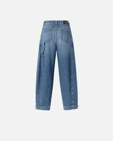 Balloon-fit jeans with zip - Blue | Pinko