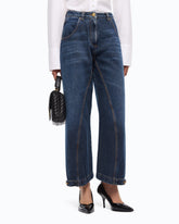 Straight-fit jeans with workwear loop - | Pinko