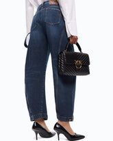Straight-fit jeans with workwear loop - | Pinko