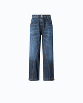 Straight-fit jeans with workwear loop - | Pinko