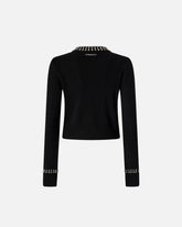 Cardigan mit Rundhalsausschnitt und Strass - | Pinko