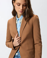 Single-breasted jacket with fitted waist - | Pinko