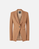 Single-breasted jacket with fitted waist - | Pinko