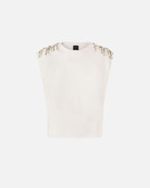 Sleeveless top with appliqués - | Pinko