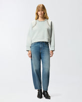 Sweatshirt with bejewelled appliqués - | Pinko