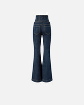 Flared high-waisted bustier jeans - | Pinko