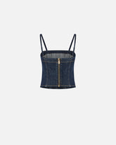 Comfort denim bustier top - | Pinko