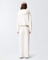 Cropped sweatshirt with embroidery - | Pinko