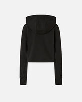 Cropped sweatshirt with embroidery - | Pinko