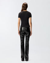 Short-sleeved T-shirt with embroidered logo - | Pinko