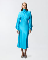 Long, fluid satin dress - | Pinko