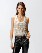 Top with rhinestones and jewel chain - | Pinko