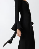 Fitted dress with flounces - | Pinko