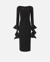 Fitted dress with flounces - | Pinko