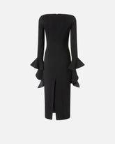 Fitted dress with flounces - | Pinko