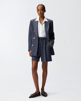 Shorts aus strukturierter Wolle - | Pinko