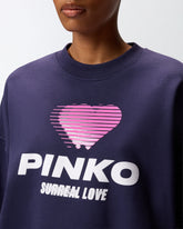 Heart-print sweatshirt with logo - | Pinko