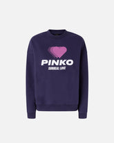 Heart-print sweatshirt with logo - | Pinko