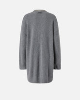 Knit dress with rhinestone-detailed neck - | Pinko