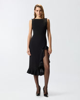 Fitted dress with flounces - | Pinko