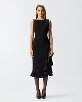 Fitted dress with flounces - | Pinko