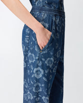 Floral denim jeans - | Pinko