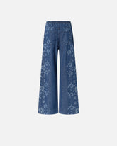 Floral denim jeans - | Pinko