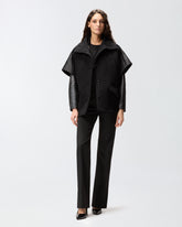 Cloth cape with high neck - | Pinko