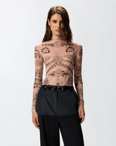 Printed tulle sweater - | Pinko