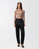 Printed tulle sweater - | Pinko